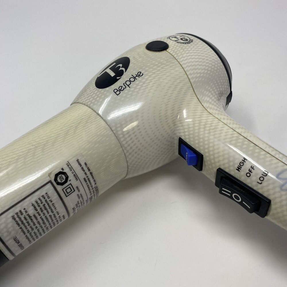 T3 Bespoke Tourmaline White Black Featherweight Hair Dryer‎ - Picture 3 of 4